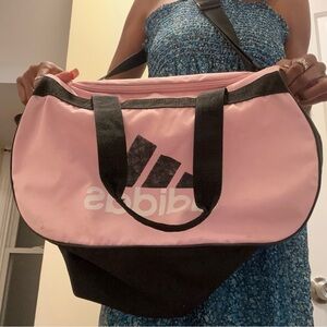 Adidas pink and black shoulder bag